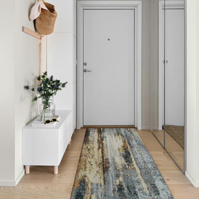 Elixir Runner 3x8 Gold/Charcoal Wool and Silk