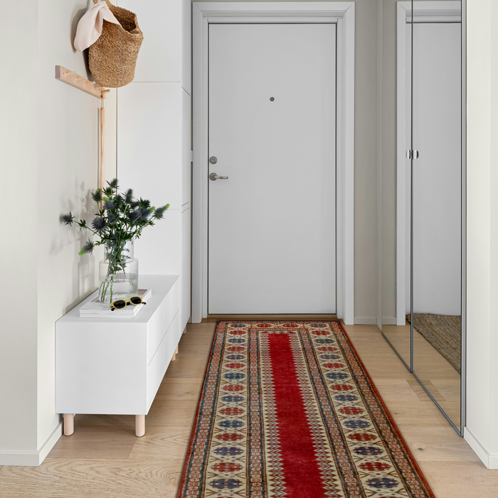 Kazak 2.05x10 Feet Red/Blue Wool Runner
