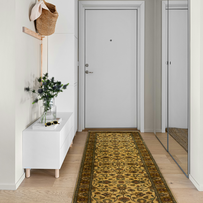 Antique Finish 2.05x10 Runner Gold/Cream Wool