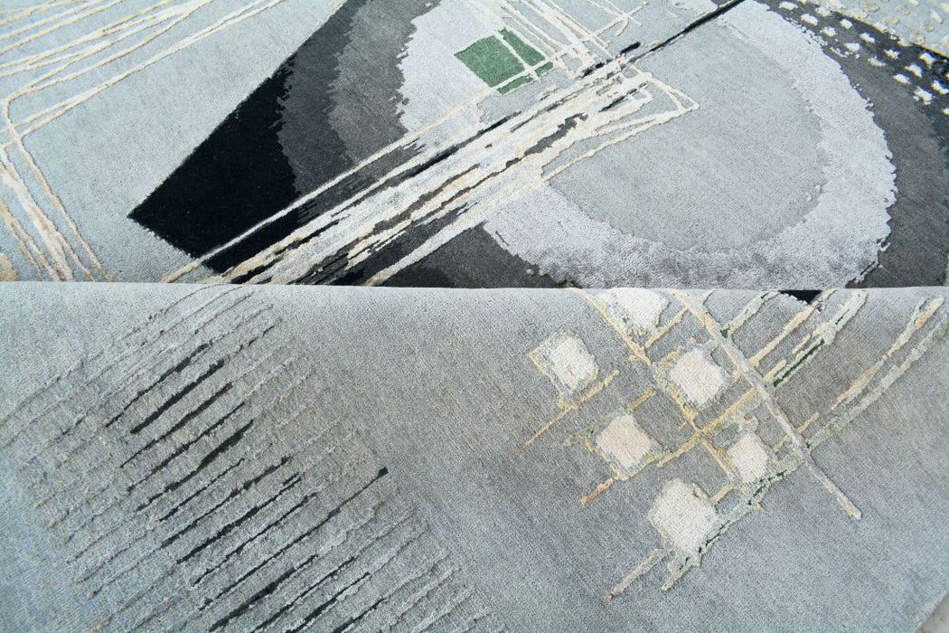 Studio Five Grey-Green Wool and Silk