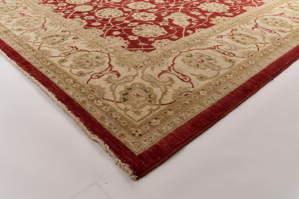 Chobi 10x14 Red/Ivory Ghazni Wool