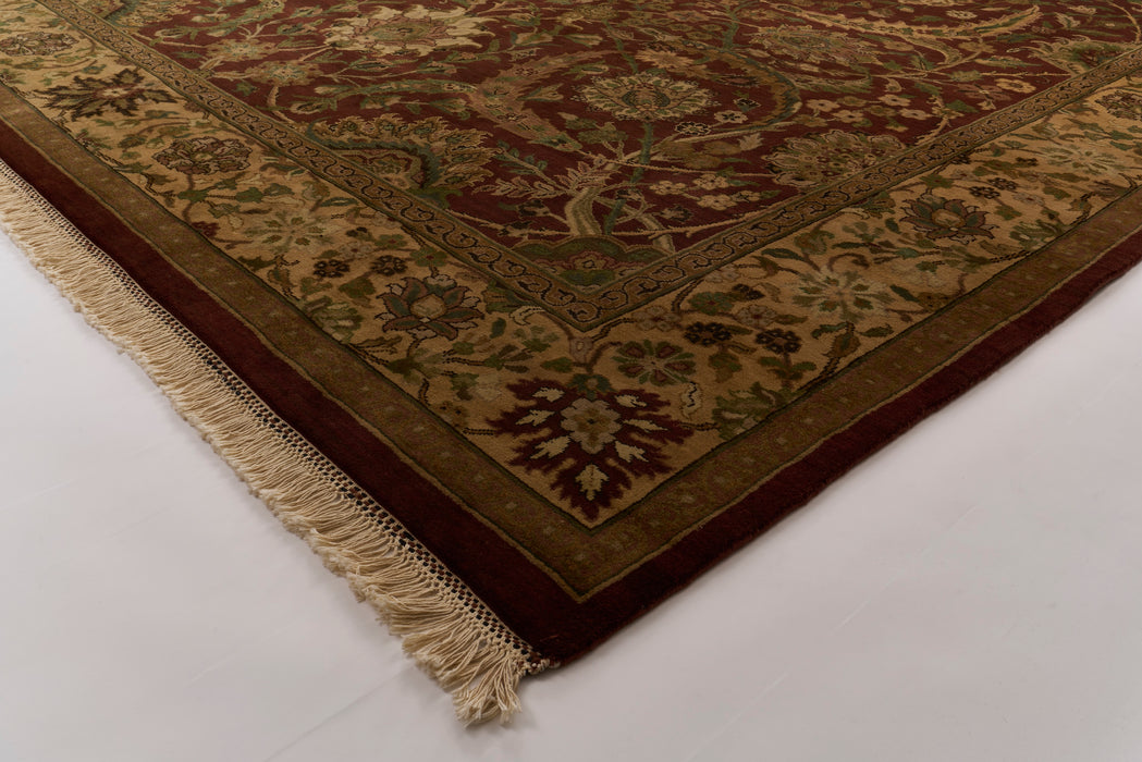Antique Finish 10x14 Rust/Beige All Wool