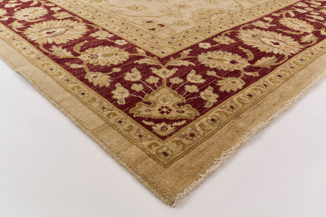 Chobi 9x12 Beige and Red Ghazni Wool