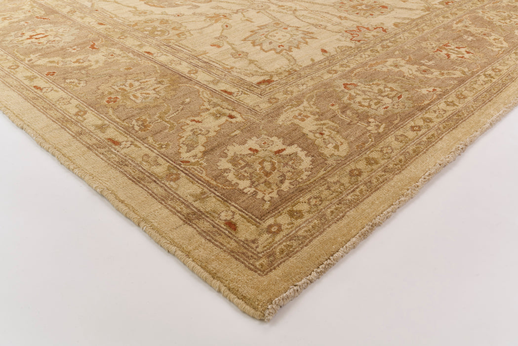 Chobi 9x12 Ivory/Dark Beige Ghazni Wool