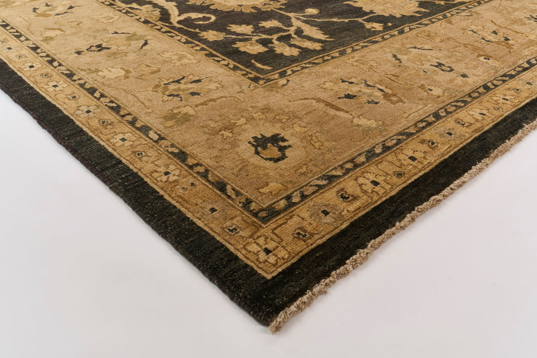 Chobi 9x12 Black/Beige Ghazni Wool