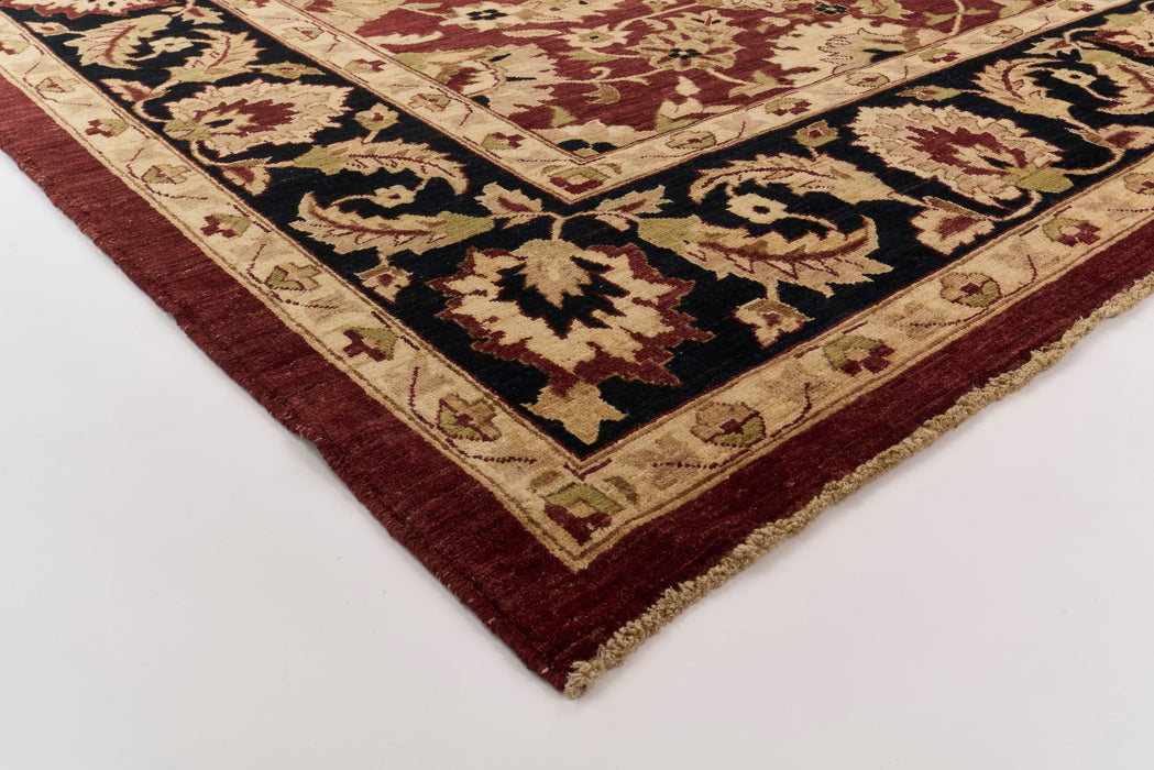 Royal Chobi 9x12 Black/Red Ghazni Wool
