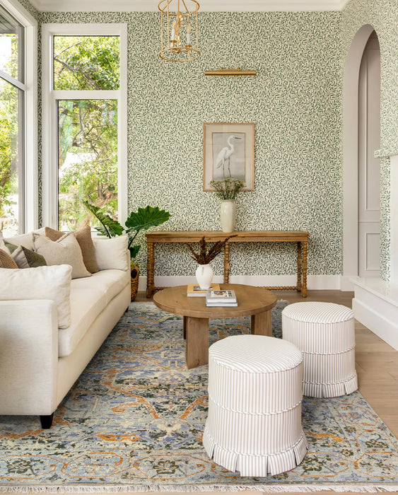 Return To Classic 8x10 Grey/Blue Wool