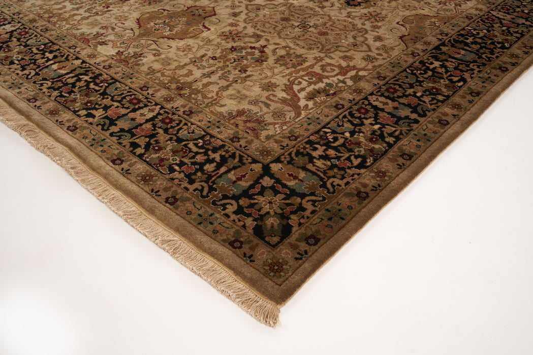 Indo Persian 6x9 Beige/Black Wool