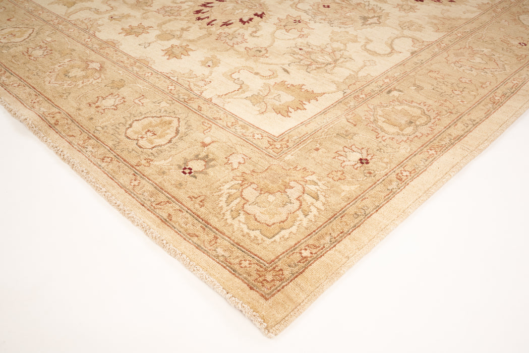 Chobi 6x9 Ivory/Light Green Wool