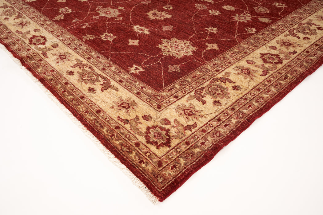 Chobi 6x9 Garnet Red/Ivory Wool