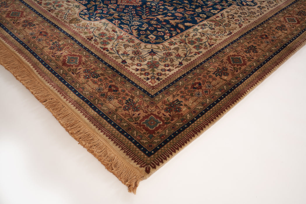 Shah Kashan 5x7 Blue/Beige Wool