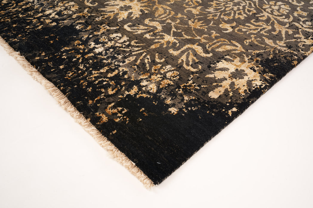 Versace 5x7 Black/Gold Wool and Silk — Indo Designer Rugs