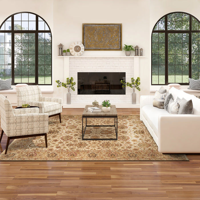 9x12 Elegance Ivory/Beige Wool