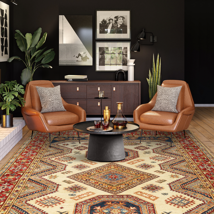 5x7 Super Kazak Red Ivory