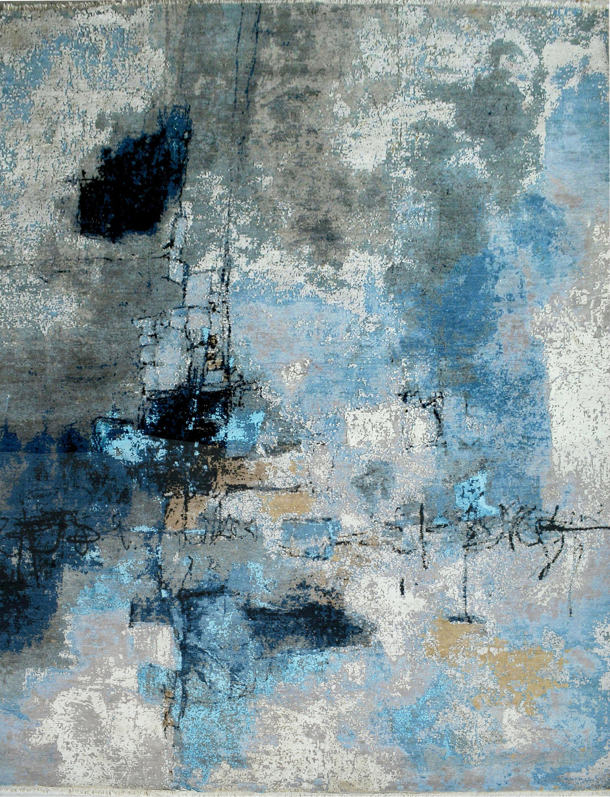 Lucerne 9x12 Blue/Grey — Indo Designer Rugs