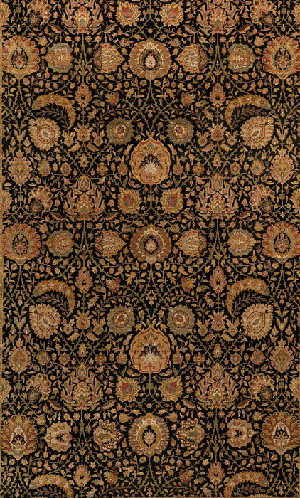 Indo Persian 10x14 Elegance Black/Gold Wool