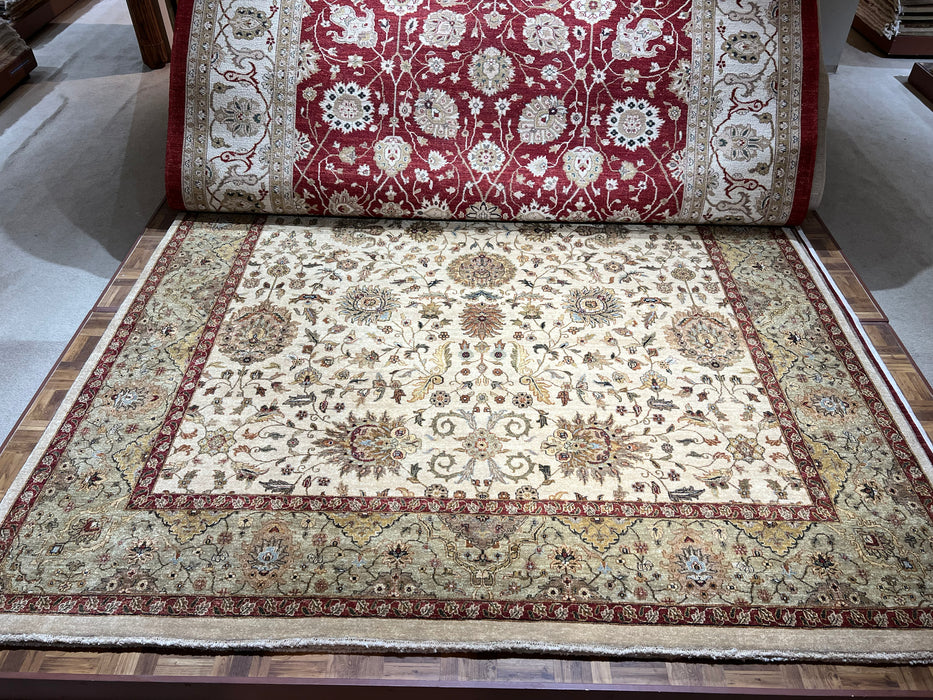 Elegance 10x14 Beige/Lt. Green Wool