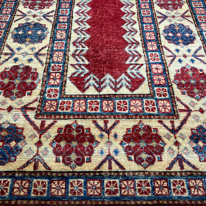 Kazak 2.05x10 Feet Red/Blue Wool Runner