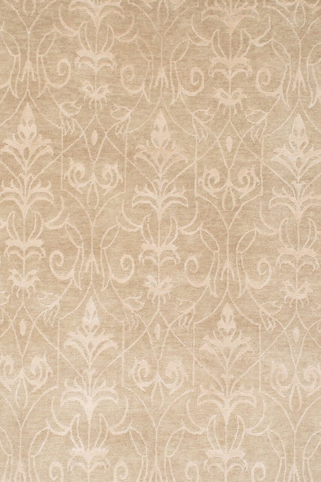 Fleur 7x9 Beige Wool and Bamboo Silk highlights