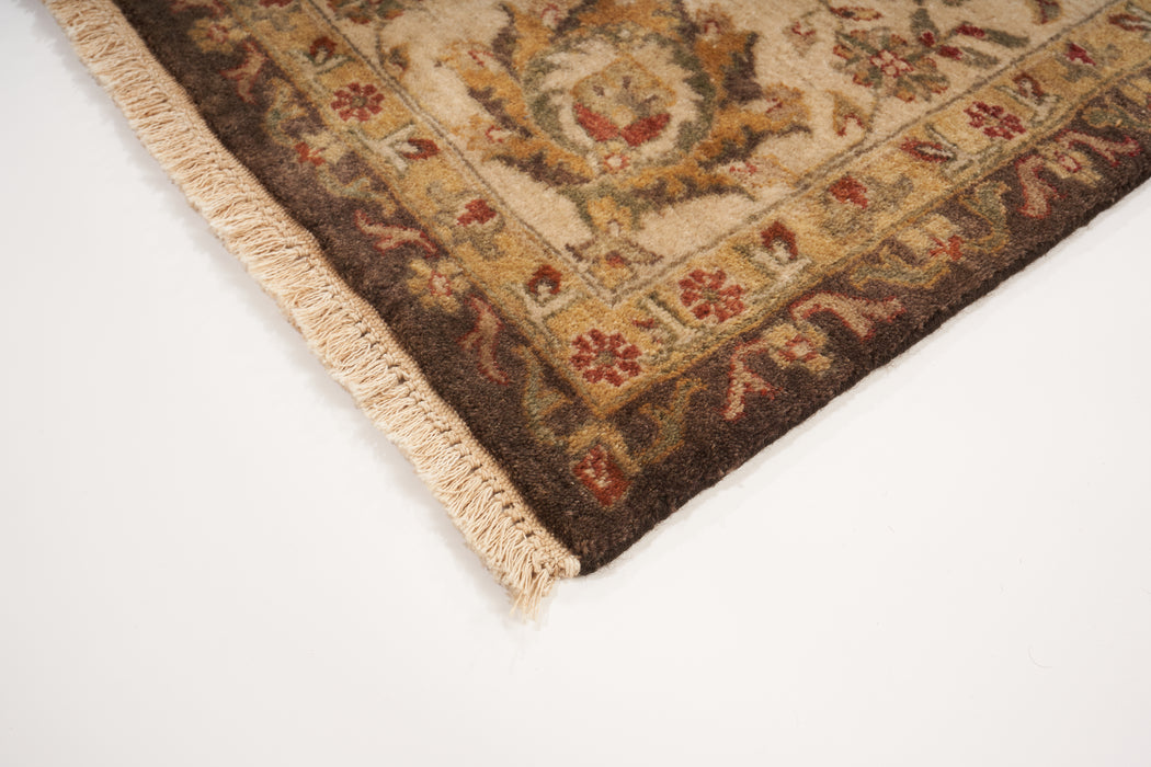 6x9 Indo Persian Brown/Ivory Wool