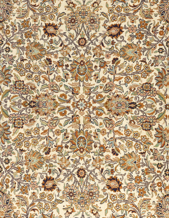 Kashan 6x9 Silk Ivory/Light Blue