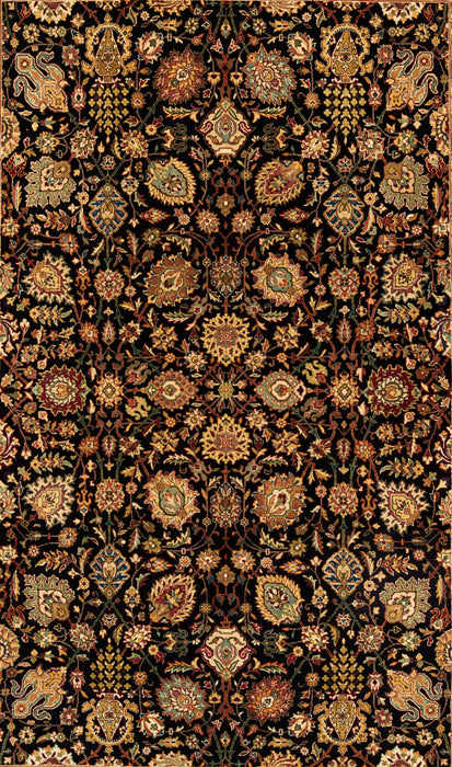 Tabriz 6x9 Black/Gold Wool