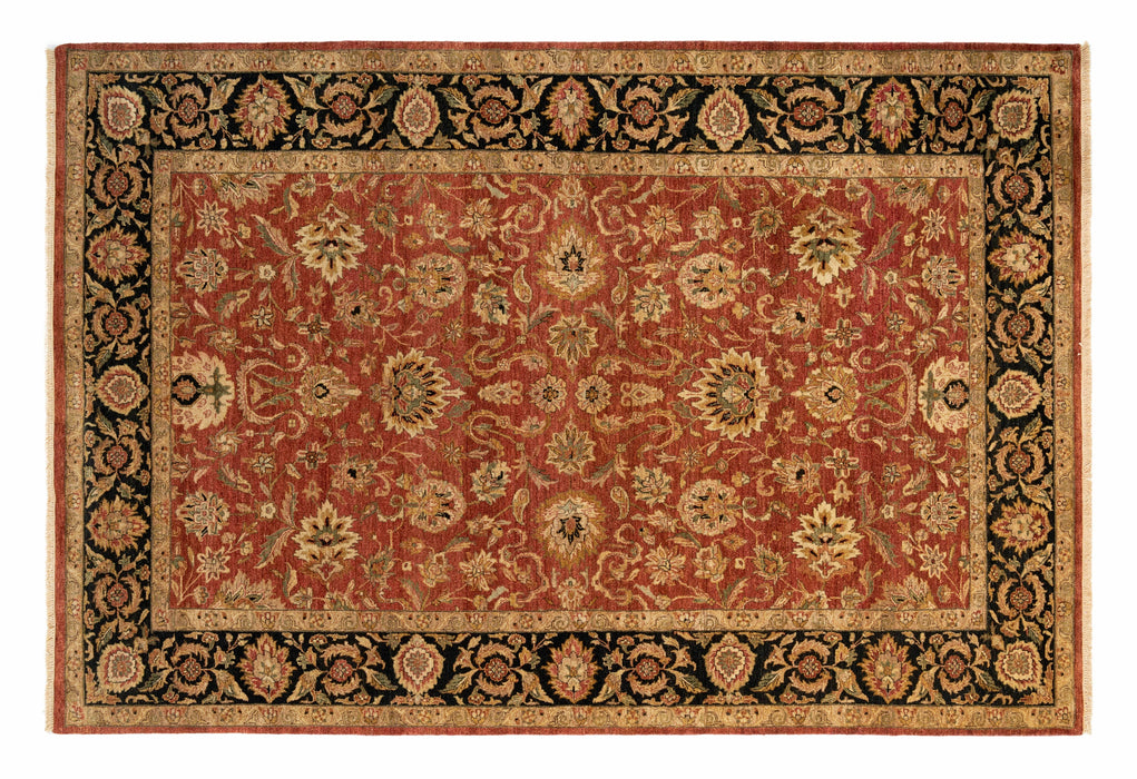 Indo Persian 6x9 Rust/Black Wool