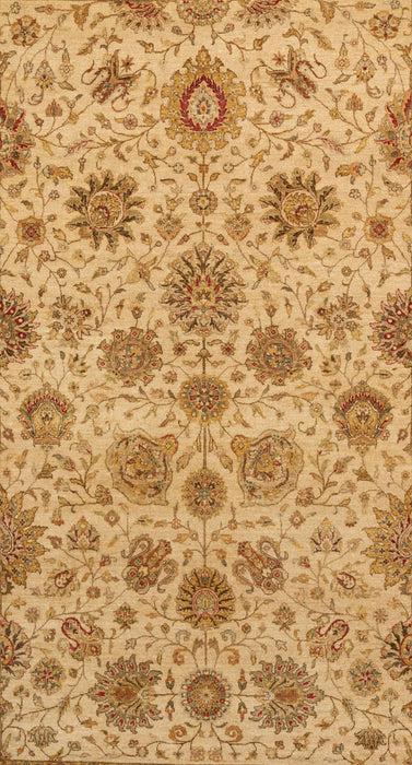 6x9 Indo Persian Ivory/Brown Wool