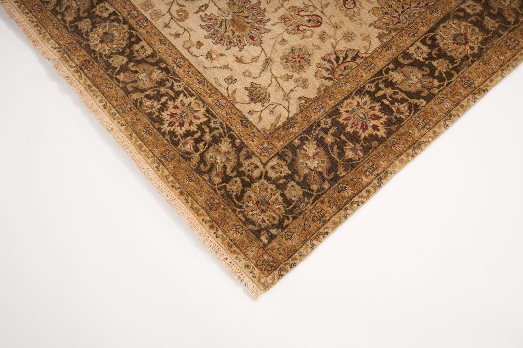 Indo Persian 6x9 Ivory/Brown Wool