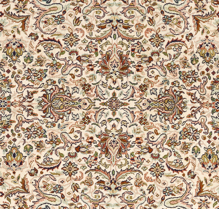 Kashan 6x9 Silk Ivory, Light Brown
