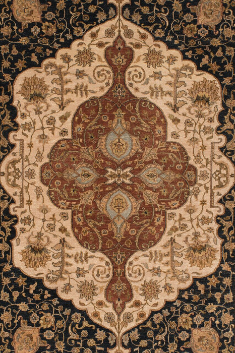 Elegance 6x9 Ivory-Blue Wool