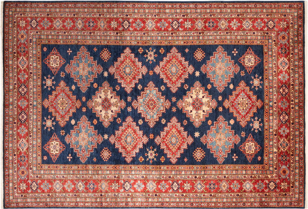 Super Kazak 7x10 Blue Red