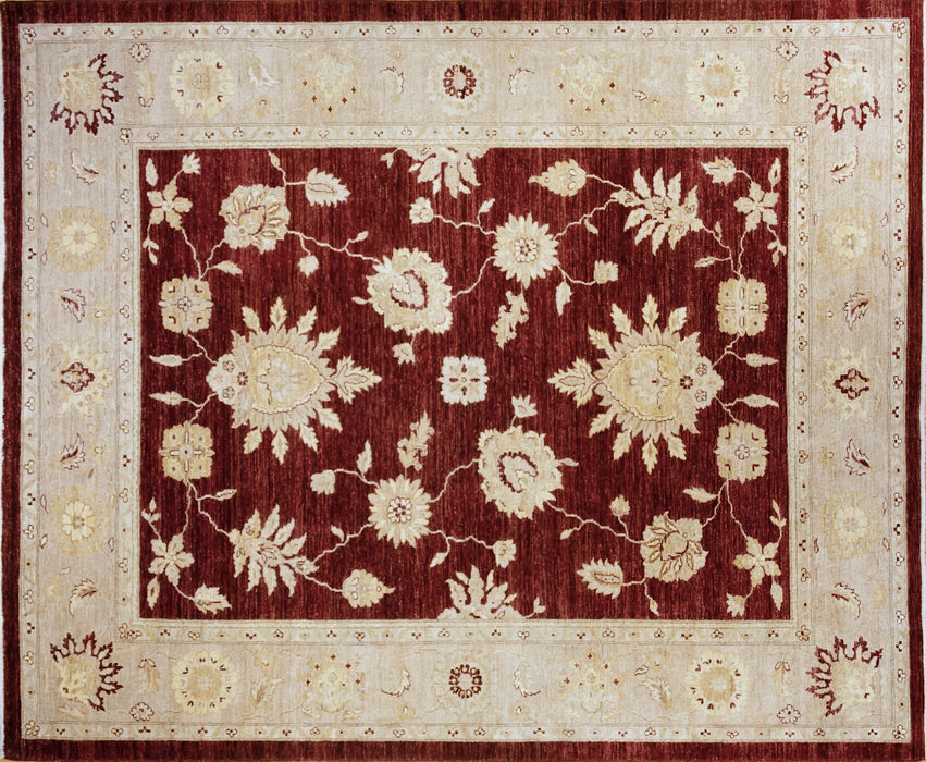 Chobi 8x10 Red/Dark Beige Ghazni Wool