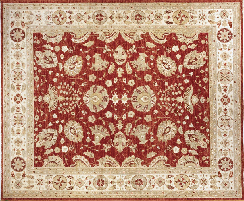 Chobi 8x10 Red/Ivory Ghazni Wool