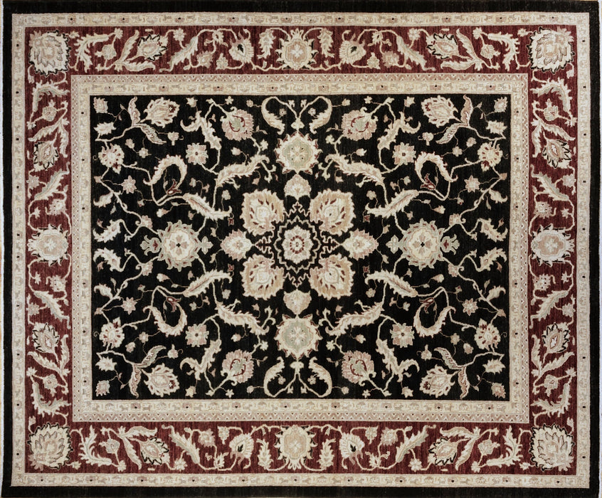 8x10 Royal Chobi Red/Black/Gold Ghazni Wool
