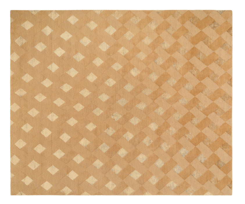 8x10 Gold Check Wool with Silk