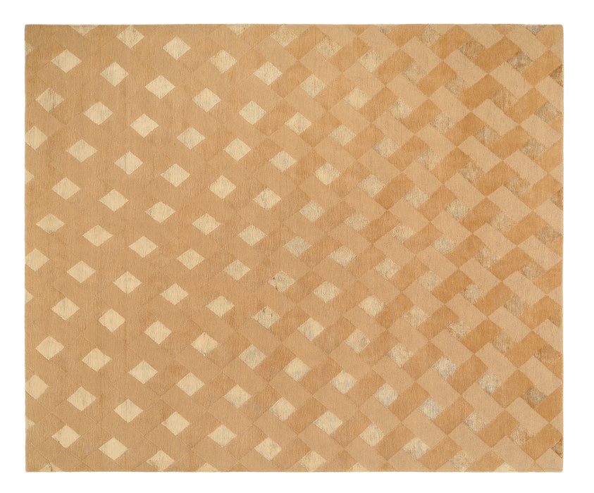 8x10 Gold Check Wool with Silk