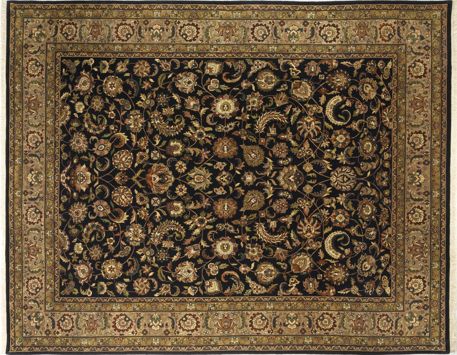 Amoghli Collection 6x9 Black/Beige Wool