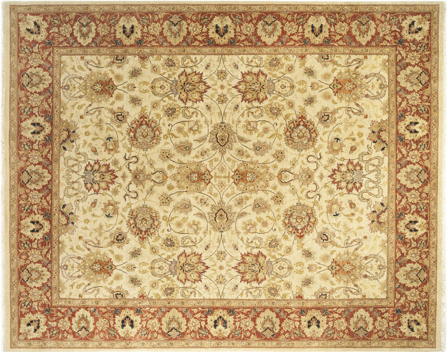 Elegance 8x10 Beige/Rust Wool