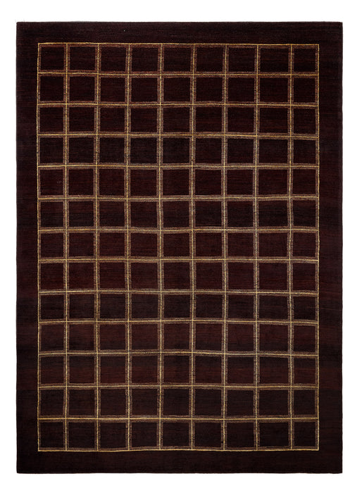 9x12 Chuk Palu Chocolate and Brown Ghazni Wool