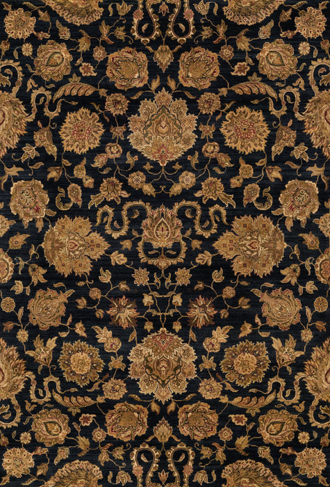 Immortelle 10x14 Agra Black/Gold Wool