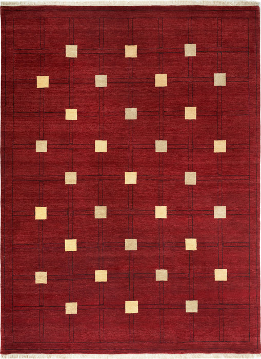 9x12 Box Red/Ivory Australian Hand-Spun Wool