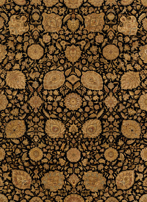 9x12 Dune Black and Ivory wool