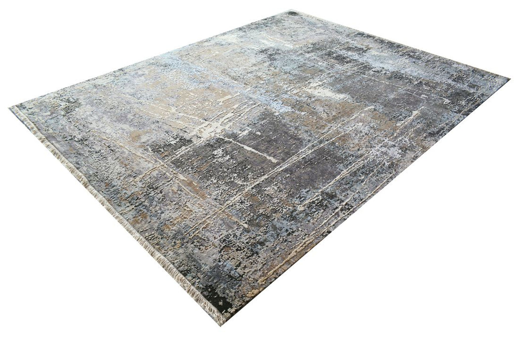 Custom Order: Twilight Grey-Blue Wool and Silk