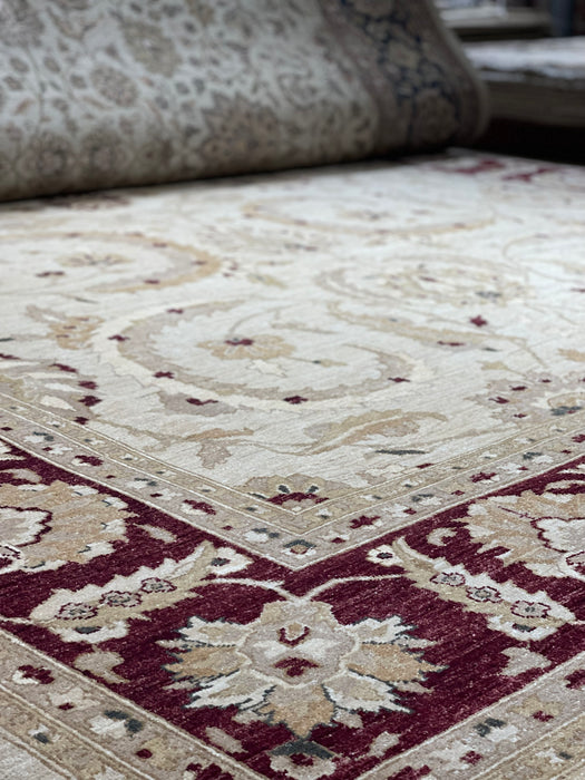 Chobi 10x14 Beige/Red Ghazni Wool