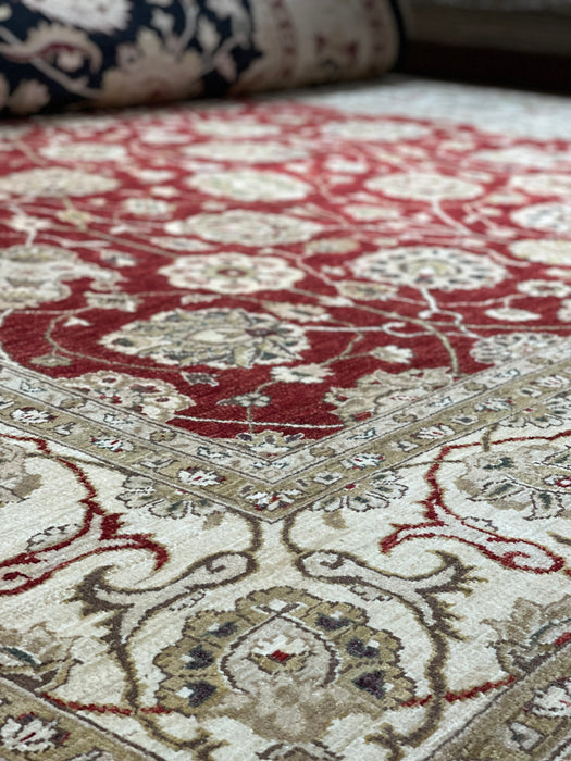 Chobi 10x14 Red/Ivory Ghazni Wool
