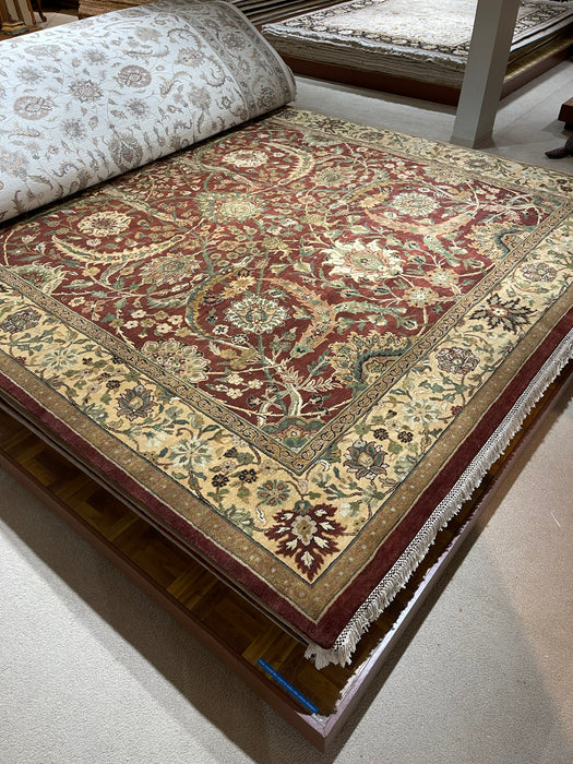 10x14 Antique Finish Rust/Beige All Wool