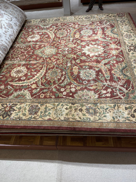 10x14 Antique Finish Rust/Beige All Wool