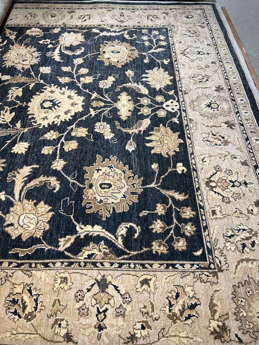 9x12 Chobi Black/Beige Ghazni Wool