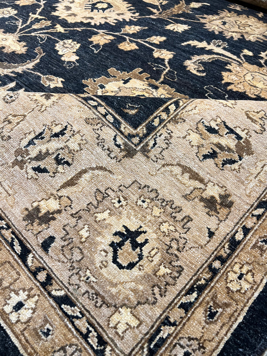 9x12 Chobi Black/Beige Ghazni Wool